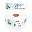Festive Deer Designer Rolled Address Labels