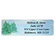 Winter Trees Designer Rolled Address Labels