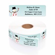 Cozy Snowman Designer Rolled Address Labels