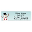 Cozy Snowman Designer Rolled Address Labels