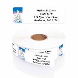 Christmas Rolled Address Labels