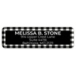 Black & White Buffalo Plaid Address Labels with Dispenser