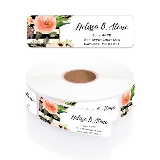 Return Address Labels Rolls, Personalized Address Labels, Wedding Addr –  The Label Palace