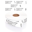 Black & White Floral Rolled Address Labels with Dispenser
