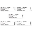 Black & White Floral Rolled Address Labels with Dispenser