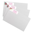 Bright Watercolor Floral Assorted Rolled Address Labels with Elegant Plastic Dispenser
