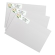 Green Floral Watercolor Rolled Address Labels with Dispenser