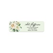 Green Floral Watercolor Rolled Address Labels with Dispenser