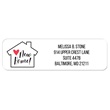 Red Heart New Home Designer Rolled Address Labels with Elegant Plastic Dispenser