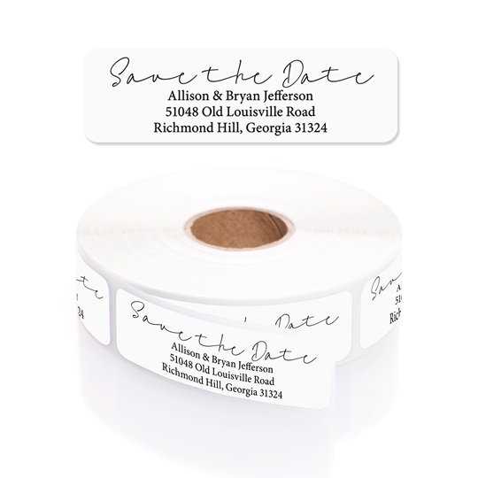 Save The Date Address Label Template Clear Wildflower Rolled Address