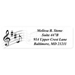 Music Designer Rolled Address Labels