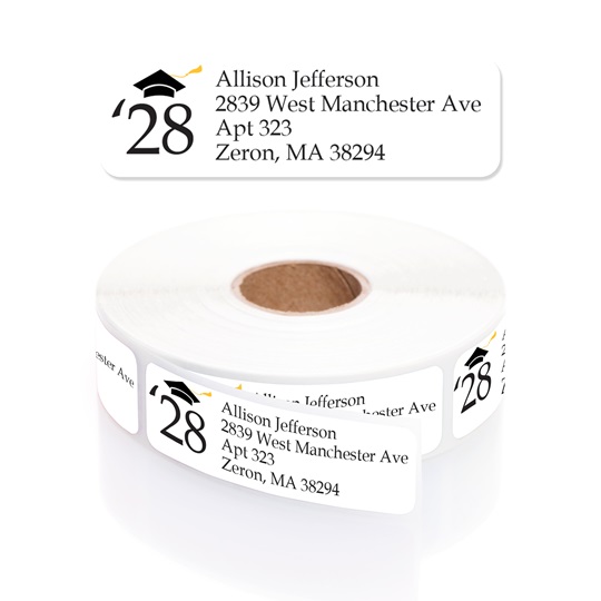 Address Label Template Graduation Cap