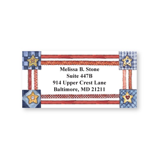 Americana Sheeted Personalized Name And Address Labels