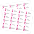 Pink Awareness Ribbon Diecut Sheeted Address Labels