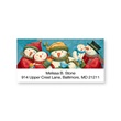 Snow Family Portrait Sheeted Address Labels