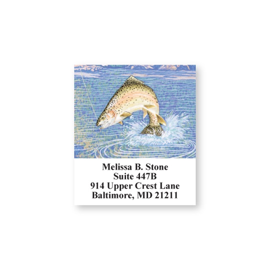 Fishing Lure Sheeted Address Labels