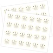 Mistletoe Monogram Round Sheeted Address Labels