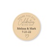 Beige Heart Thank You for Celebrating with Us Sheeted Labels