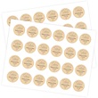Beige Heart Thank You for Celebrating with Us Sheeted Labels