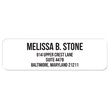 Personalized White With Bold Black Print Name & Address Labels with Elegant Plastic Dispenser