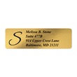 Gold Foil Rolled Address Labels