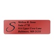 Red Foil Rolled Address Labels with Kannon Dispenser