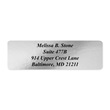 Silver Foil Rolled Address Labels With Elegant Dispenser