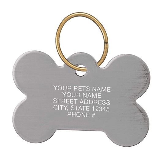 Bone Shape Pet Tag Aluminum Current Labels