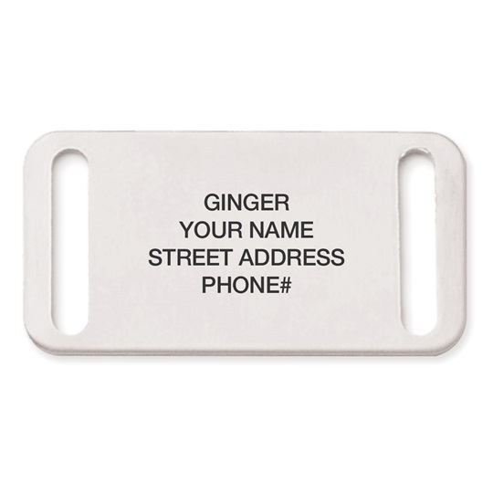 Small Aluminum Slide On Pet Tag