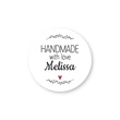 Round Handmade With Love Personalized Goodie Labels