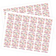 Colorful Heart Valentine's Day Sheeted Gift Tag Labels