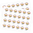 Round Construction Bulldozer Valentine's Day Gift Tag Labels