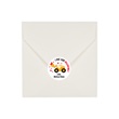 Round Construction Bulldozer Valentine's Day Gift Tag Labels