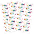 Personalized Happy Birthday Confetti Sheeted Gift Tag Labels