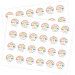 Personalized Rainbow Thank You Sheeted Labels