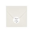 Personalized Minimalistic Round Wedding Sheeted Stickers