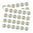Personalized Round Puppy Let's Pawty Sheeted Stickers