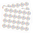 Personalized Round Rainbow Let's Celebrate Sheeted Stickers