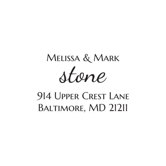 Custom Address Stamp, Self-inking Round Monogram Address Stamp