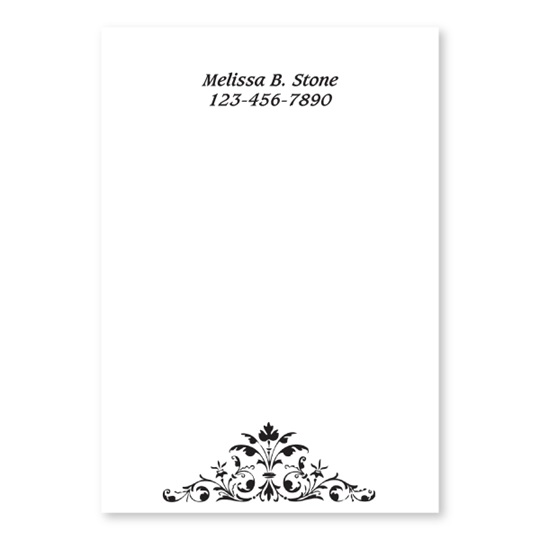 Elegant Trim Personalized 4X6 Post It Notes | Current Labels