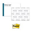 Blue Border Personalized 4X3 Post It Notes