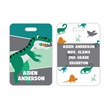 Kids Dinosaur Double Sided Plastic Luggage & Bag Tag