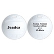 Round Volleyball Double Sided Plastic Luggage & Bag Tag