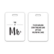 Personalized The Mr. Double Sided Plastic Luggage & Bag Tag