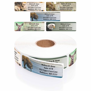 Wildlife Designer Address Label Assortment - Rolled Address Labels - Label Dispenser - Current ...
