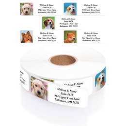 Photo Puppies Designer Rolled Address Label Assortment