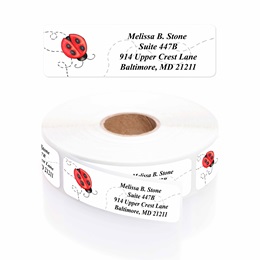 Ladybug Designer Rolled Address Labels