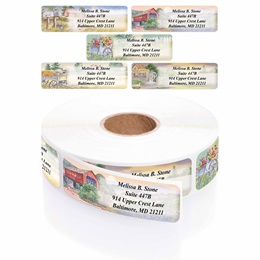 Rural America Designer Rolled Address Label Assortment