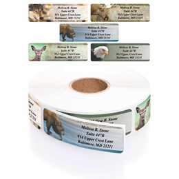 Wildlife Designer Rolled Address Label Assortment