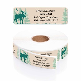 Moose Designer Rolled Address Labels